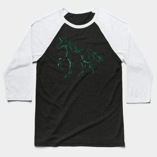 Aqua Line Unicorn Baseball T-Shirt